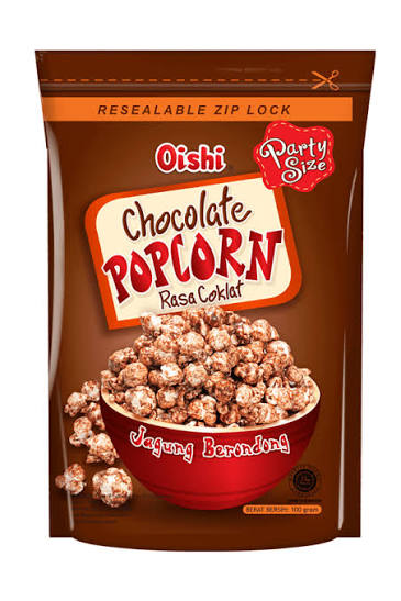 Oishi Popcorn Coklat Pch 100GR