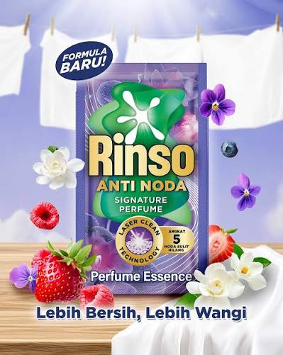 Rinso Liquid Anti Noda Signature Perfume Rose Fresh 6+1x40GR
