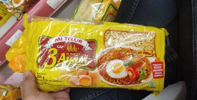 Mi Telur Cap 3 Ayam Mi Pipih 200GR