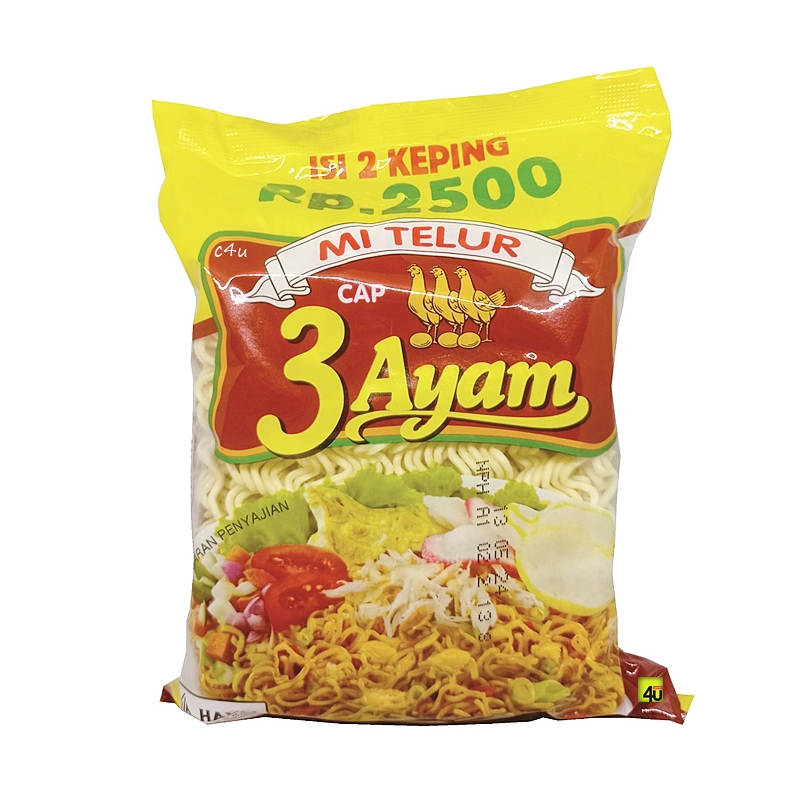 Mi Telur Cap 3 Ayam Mi 120GR