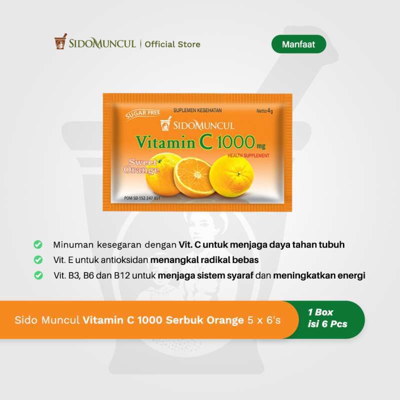 SidoMuncul Vitamin C 1000 Sweet Orange 6X4GR