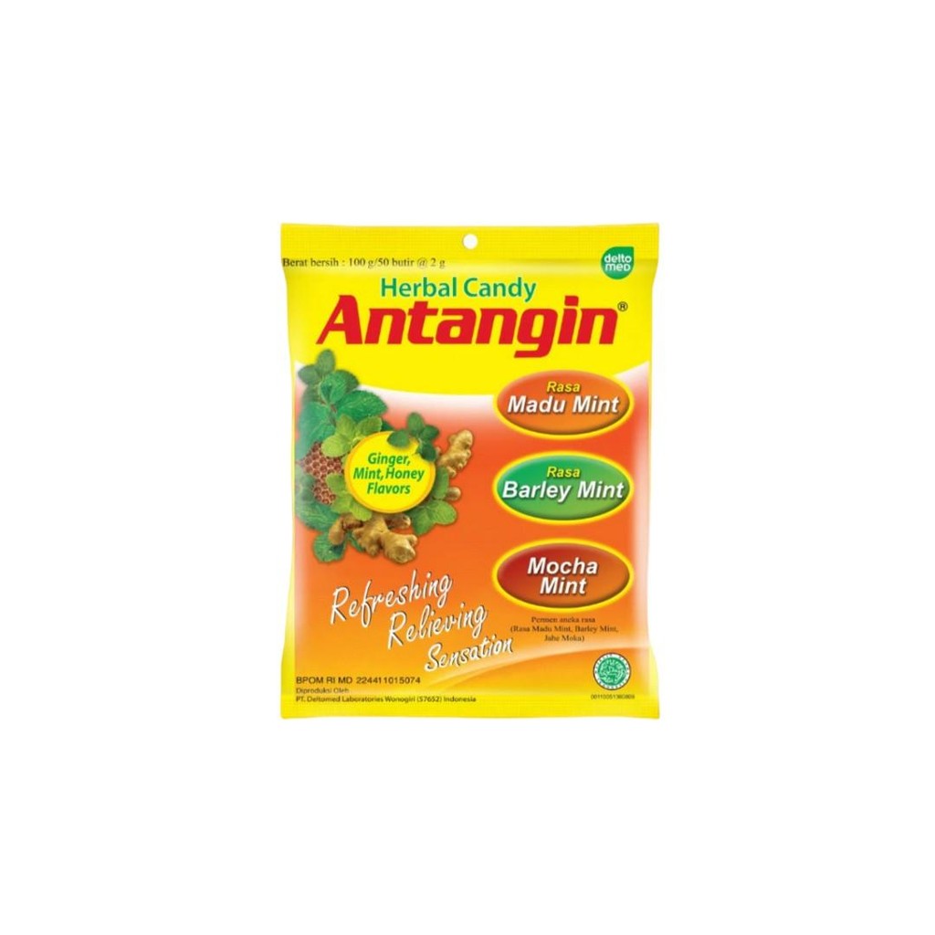 Delto Antangin Permen Madu Mint,Barley Mint,Mocha Mint 100GR