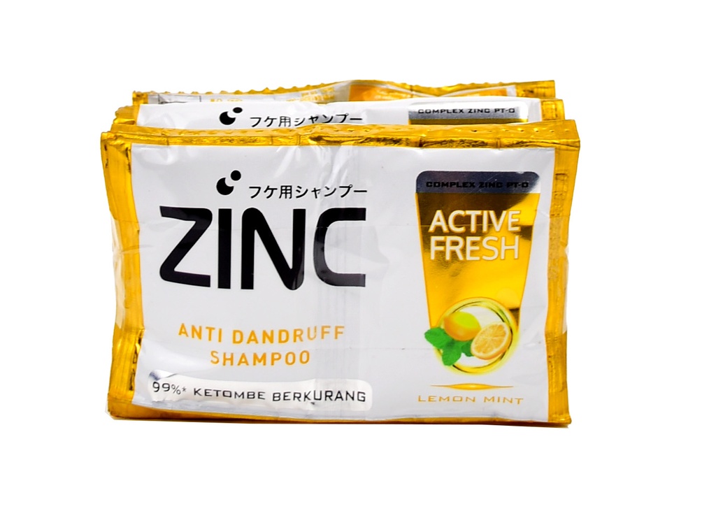 Zinc Shampoo Anti Dandruff Active Fresh Lemon 12+1x10ML