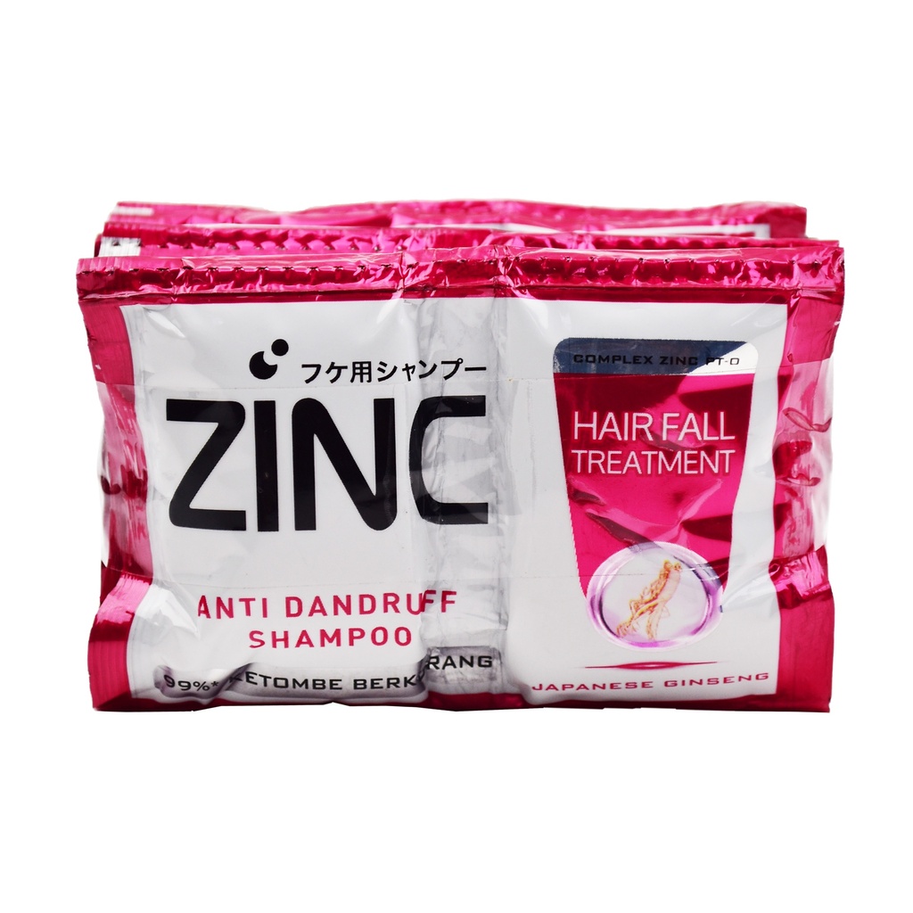 Zinc Shampoo Anti Dandruff Hair Fall Treatment 12+1x10ML