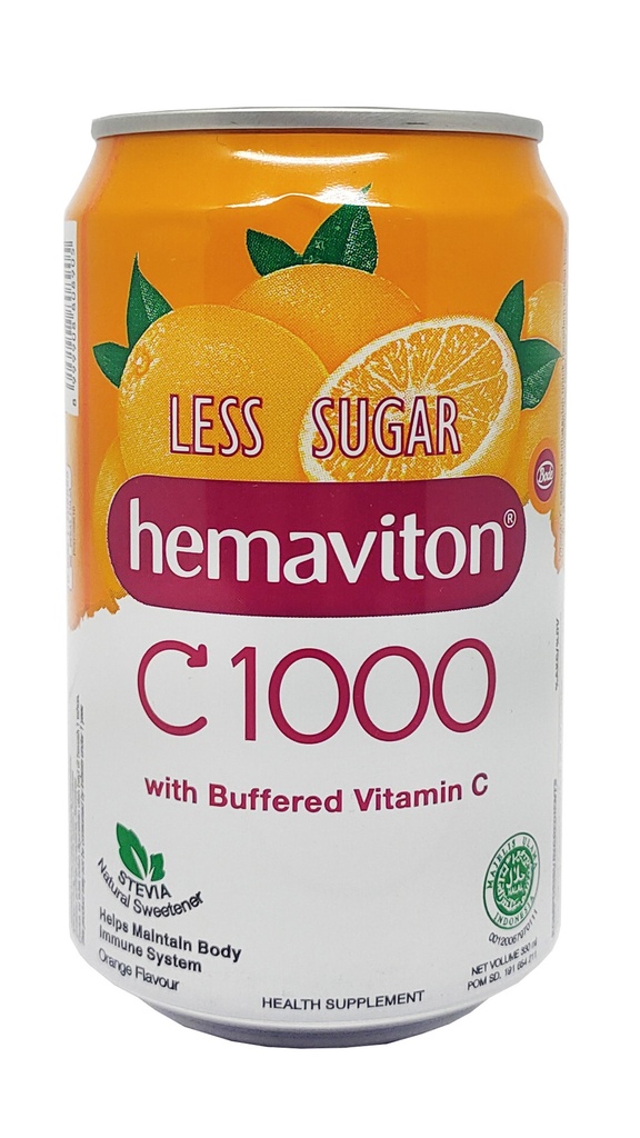 Hemavition Less Sugar Orange C1000 CAN 330ML