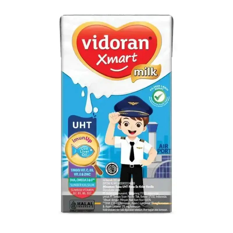 Vidoran Xmart UHT Fres Milk Vanilla 110ML