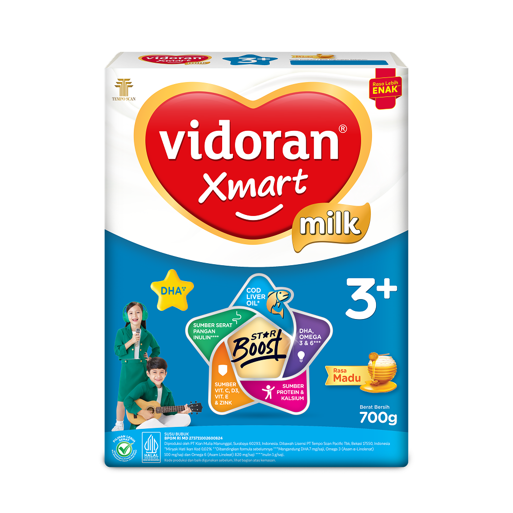 Vidoran Xmart Milk 3+ Madu 700GR