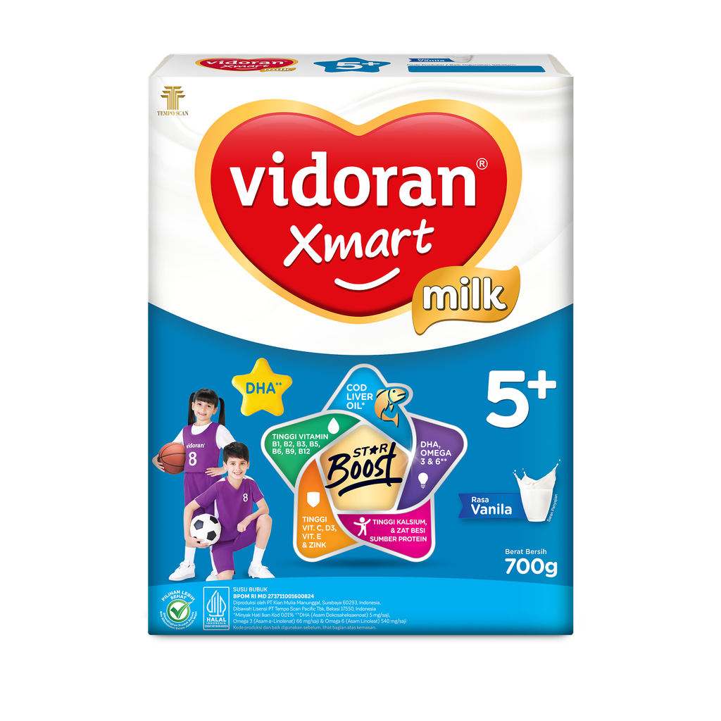 Vidoran Xmart Milk 5+ Vanila 700GR