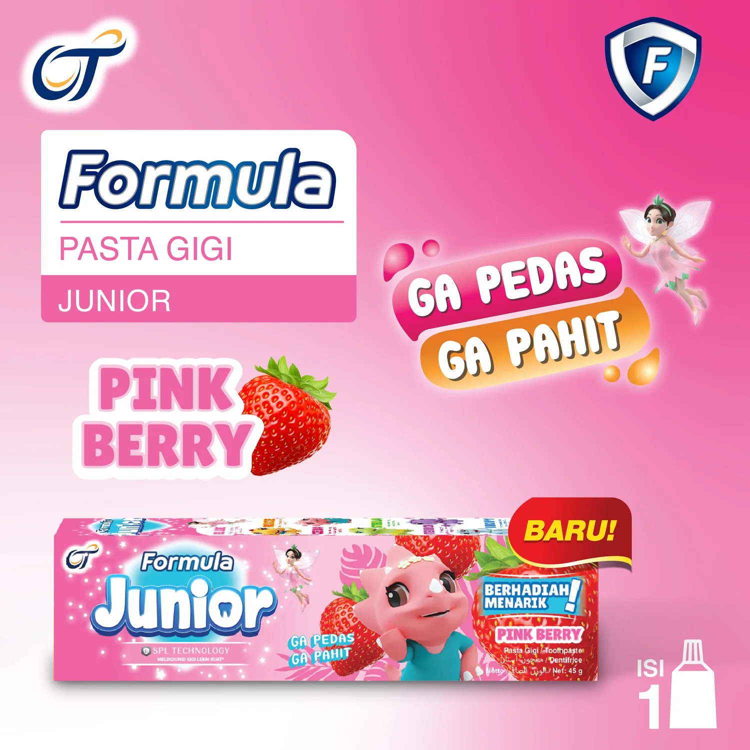 Formula Junior Pasta Gigi Pink Berry 45GR