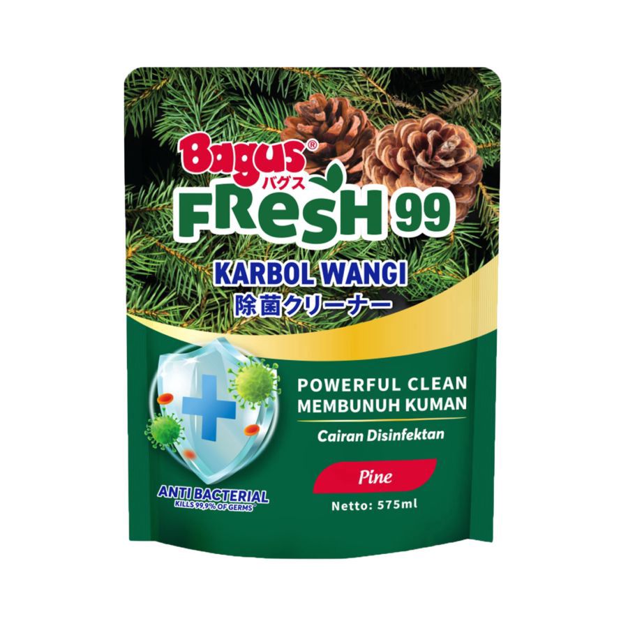 Bagus Fresh 99 Karbol Wangi Pouch 575 ml - Pine