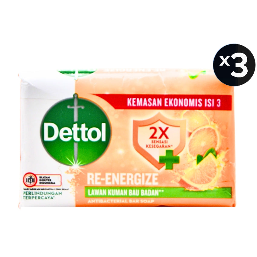 Dettol Bar Soap Re-Energize Mandarin Orange 3X60GR
