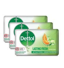 Dettol Bar Soap Lasting Fresh Honeydew&Cucumber 3X100GR