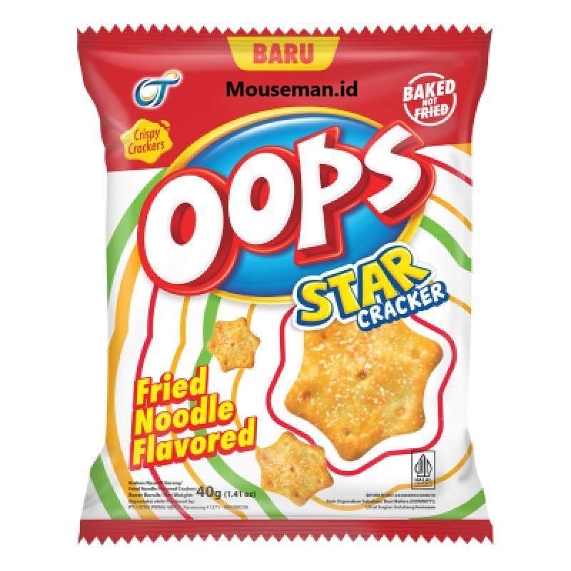 Oops Star Cracker Baked Fried Noodle 40GR