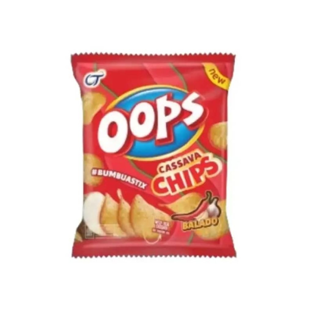 Oops Casava Chips Balado 20GR