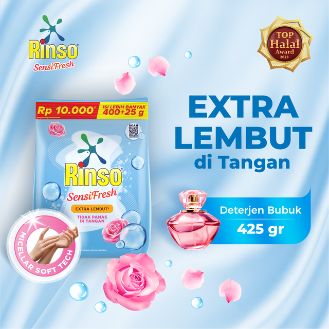 Rinso Micellar Soft Pwd 425GR