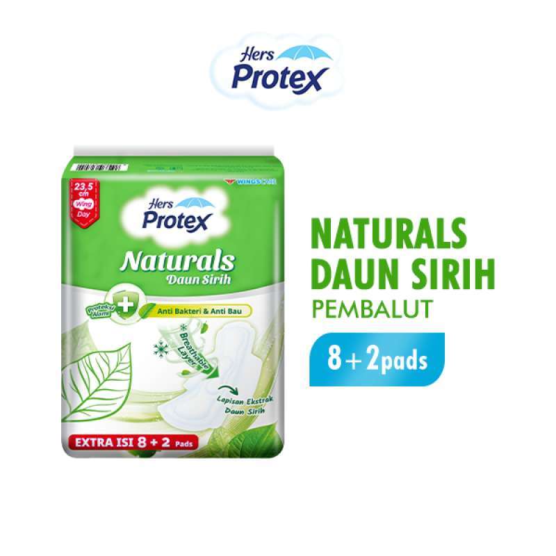 Protex Naturals Daun Sirih 23.5cm Wing 8+2PCS