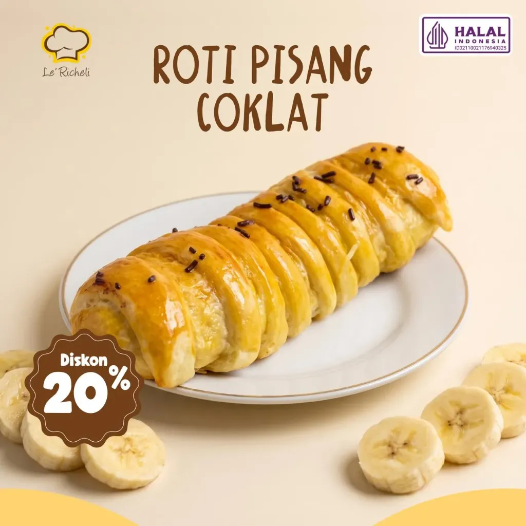 Le Richeli Roti Pisang Coklat