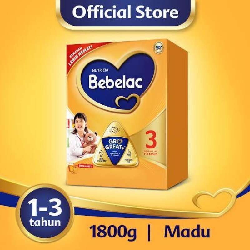 Bebelac 1+ 1-3 Tahun Madu 1,8KG