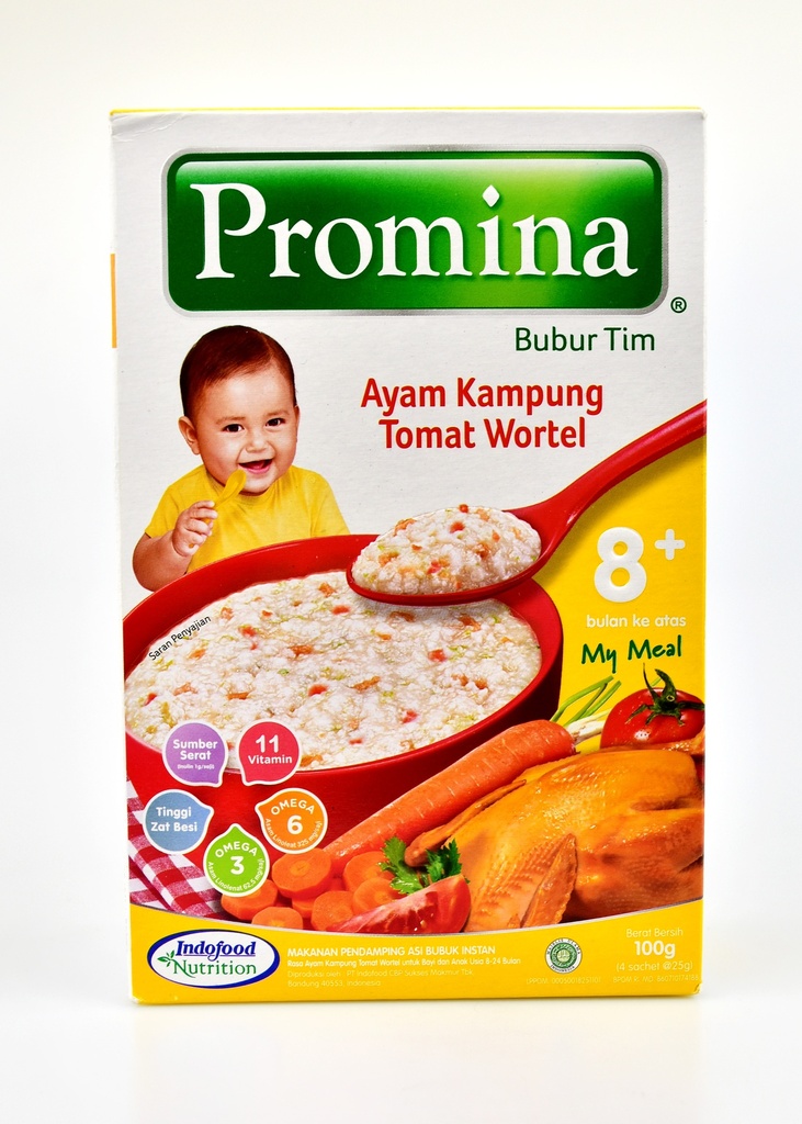 Promina Bubur Tim Ayam Kampung Tomat wortel 100GR