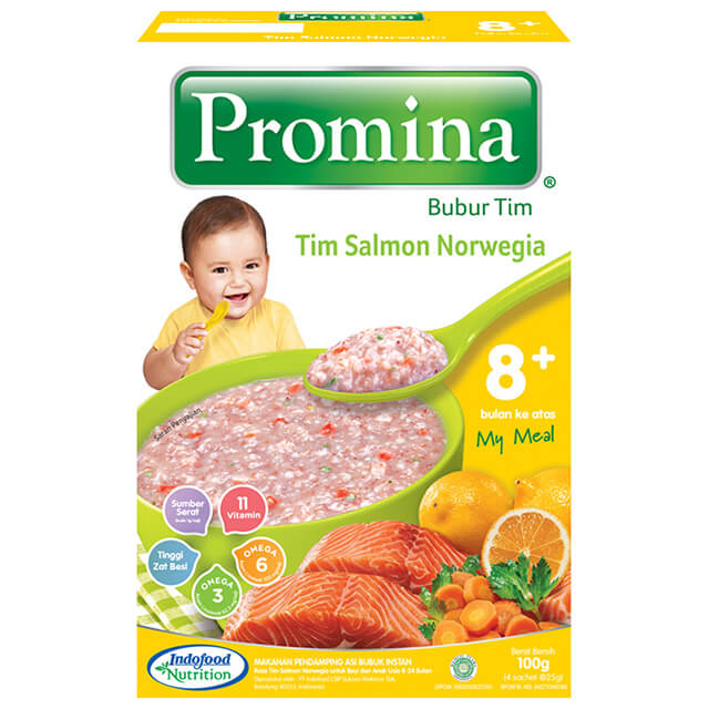 Promina Bubur Tim Salmon Norwegia 100GR