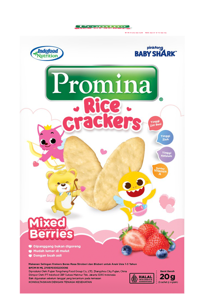 Promina Rice Crackers Mixed Berries 20GR