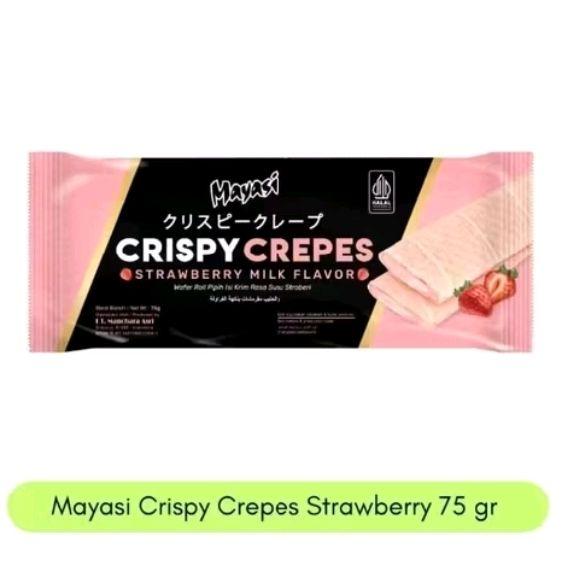 Mayasi Crispy Crepes Strawberry Milik 75GR