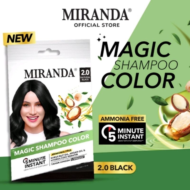 Miranda Magic Shampo Color 2.0 Natura Black 30ML
