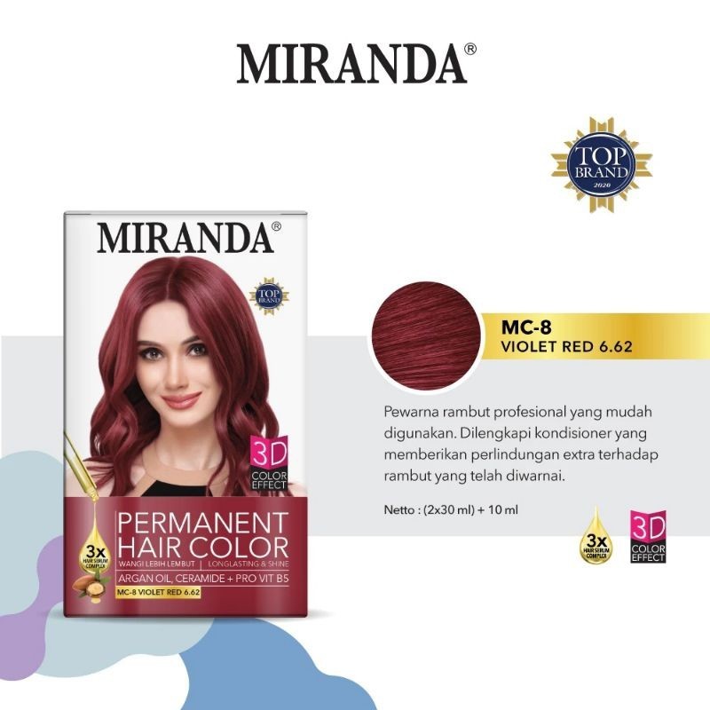 Miranda Hair Color MC-8 Violet Red 40ML