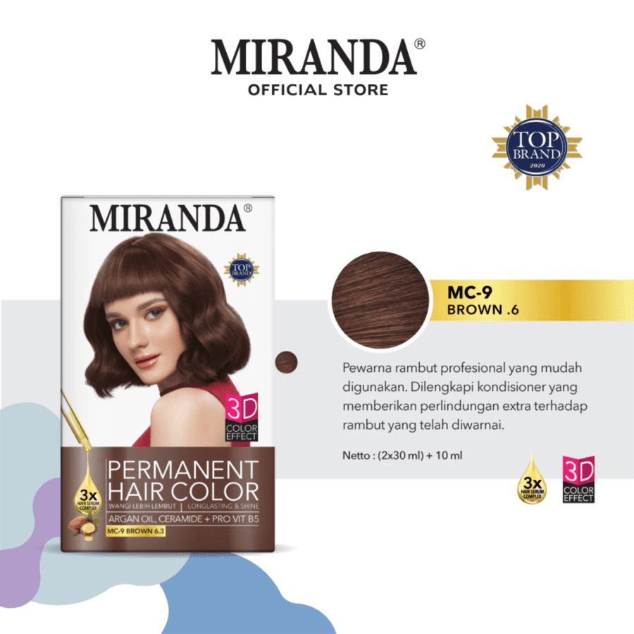 Miranda Hair Color MC-9 Brown 40ML