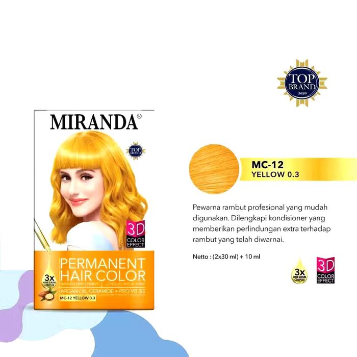 Miranda Hair Color MC-12 Yellow 40ML