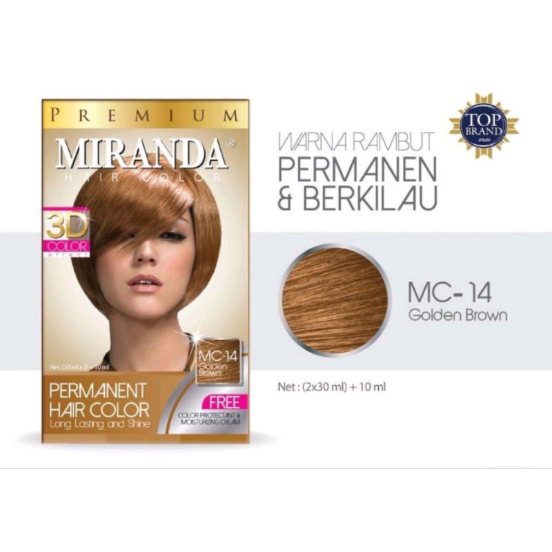 Miranda Hair Color MC-14 Golden Brown 40ML