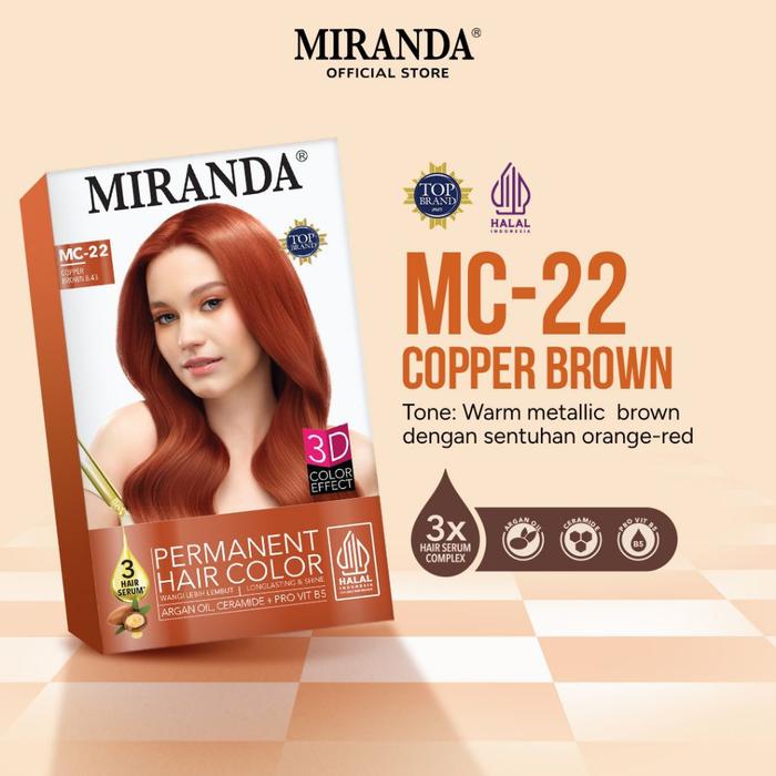Miranda Hair Color MC-22 Copper Brown 40ML