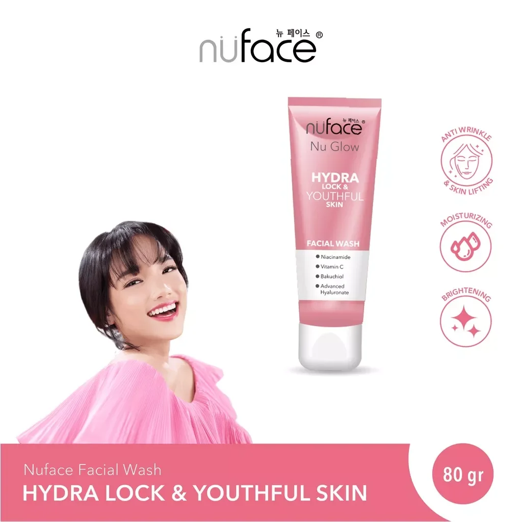 Nuface Nu Glow Hydra Lock&Youthful Skin Facial Wash 80GR