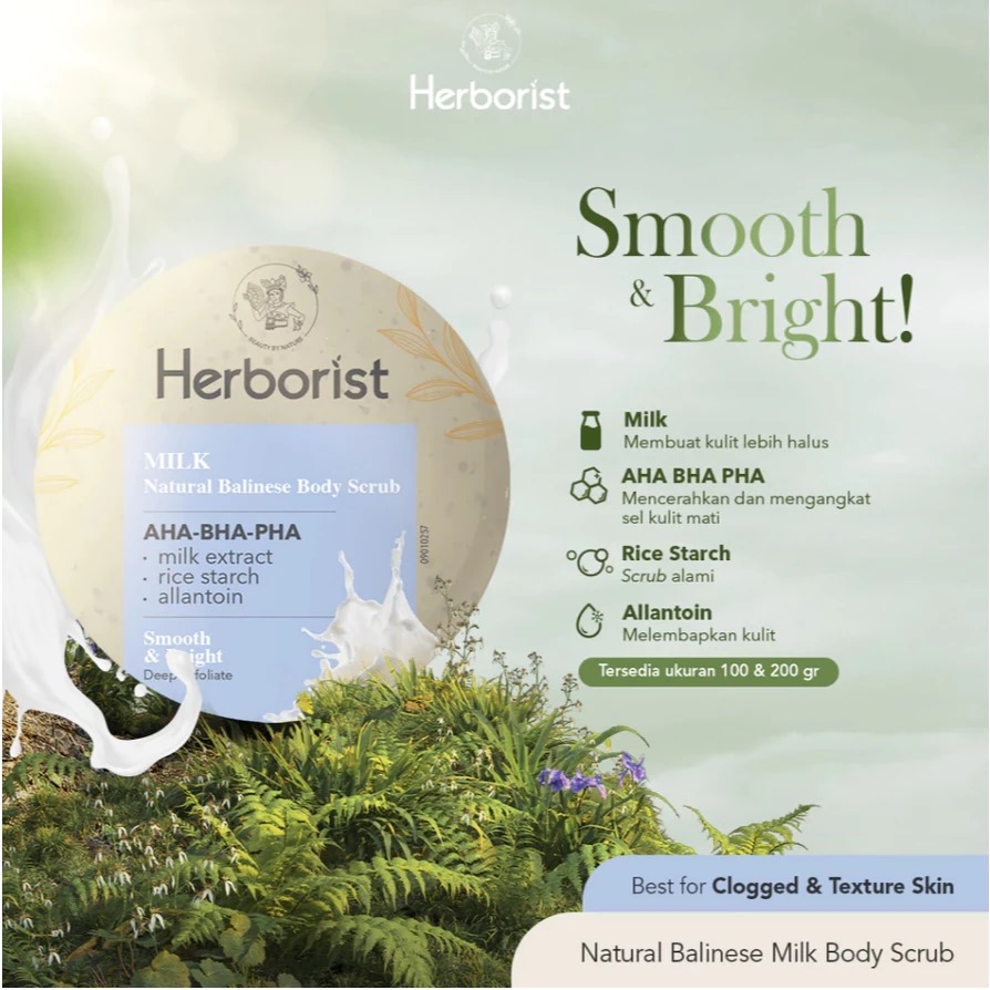 Herborist Body Scrub Milk 100GR