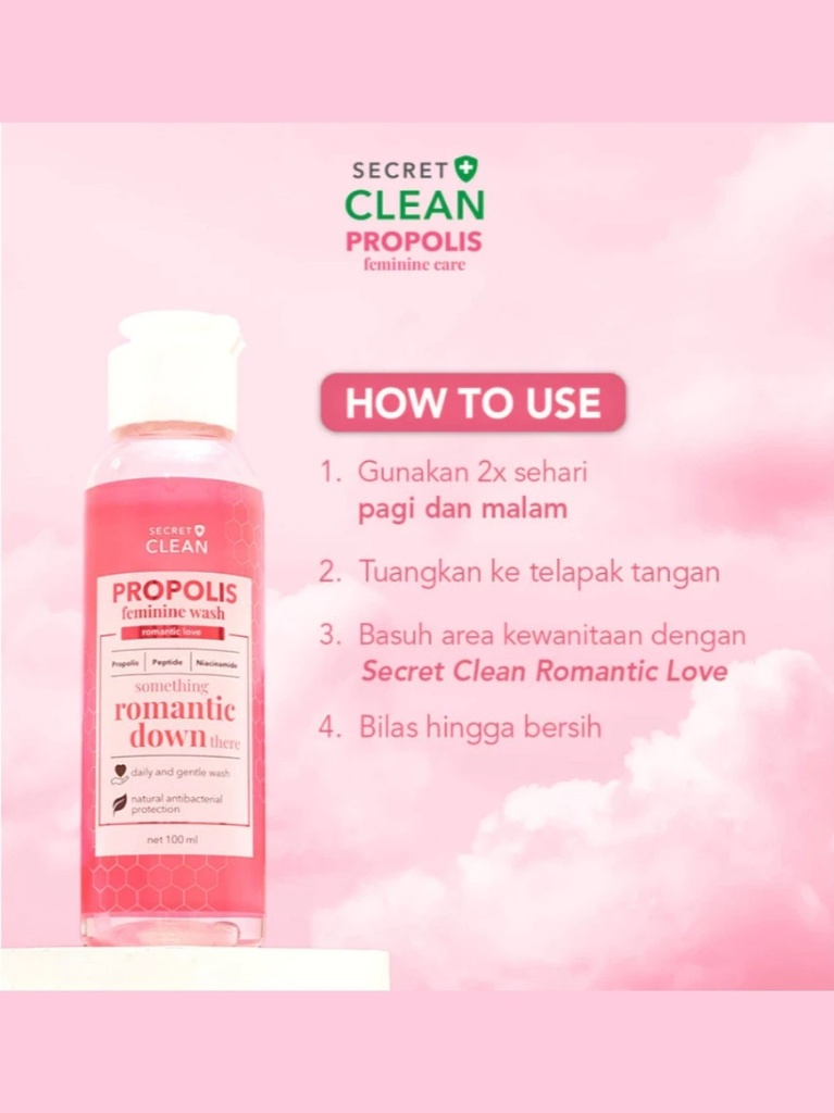 Secret Clean Propolis Feminine Wash Romantic Love 100ML