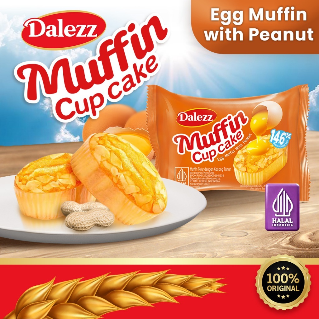 Dalezz Muffin Cup Cake Egg With Peanut 33GR