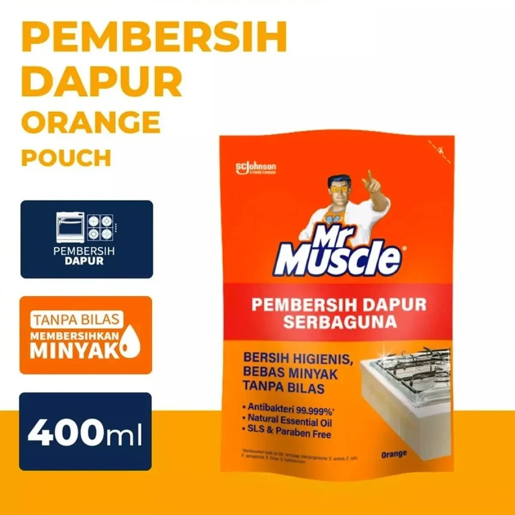 Mr Muscle Pembersih Dapur Serba Guna Orange PCH 400ML