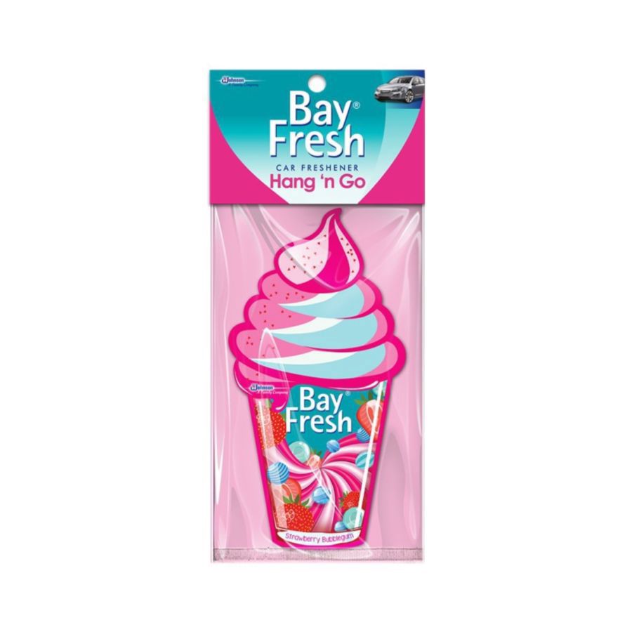 Bayfresh Car Freshener Hang 'N Go Strawberry Bubblegum
