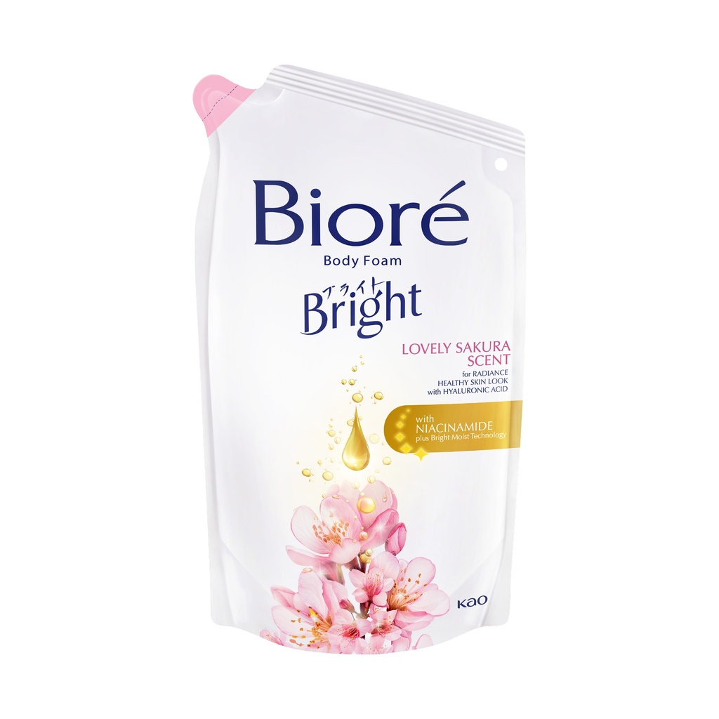 Biore Bright Body Wash Lovely Sakura Scent Pch 170ML