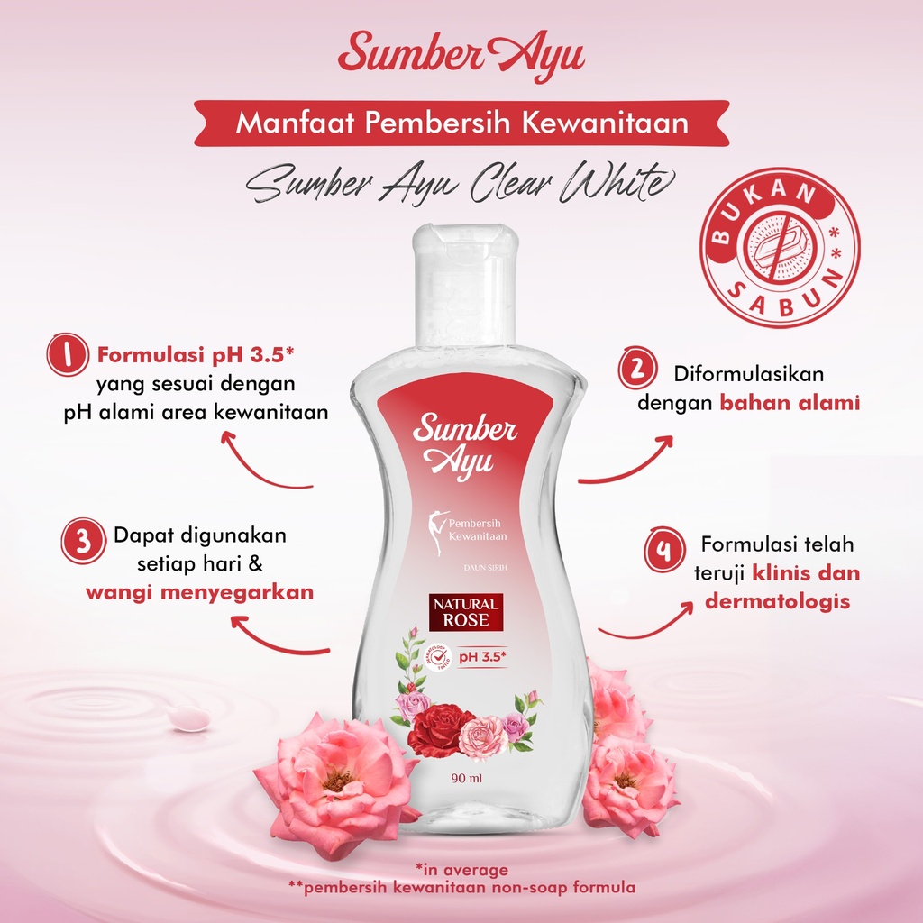 Sumber Ayu Feminine Wash Natural Rose 90ML