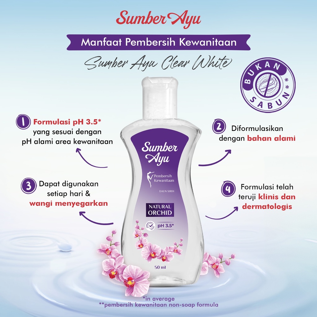 Sumber Ayu Feminine Wash Natural Orchid 50ML