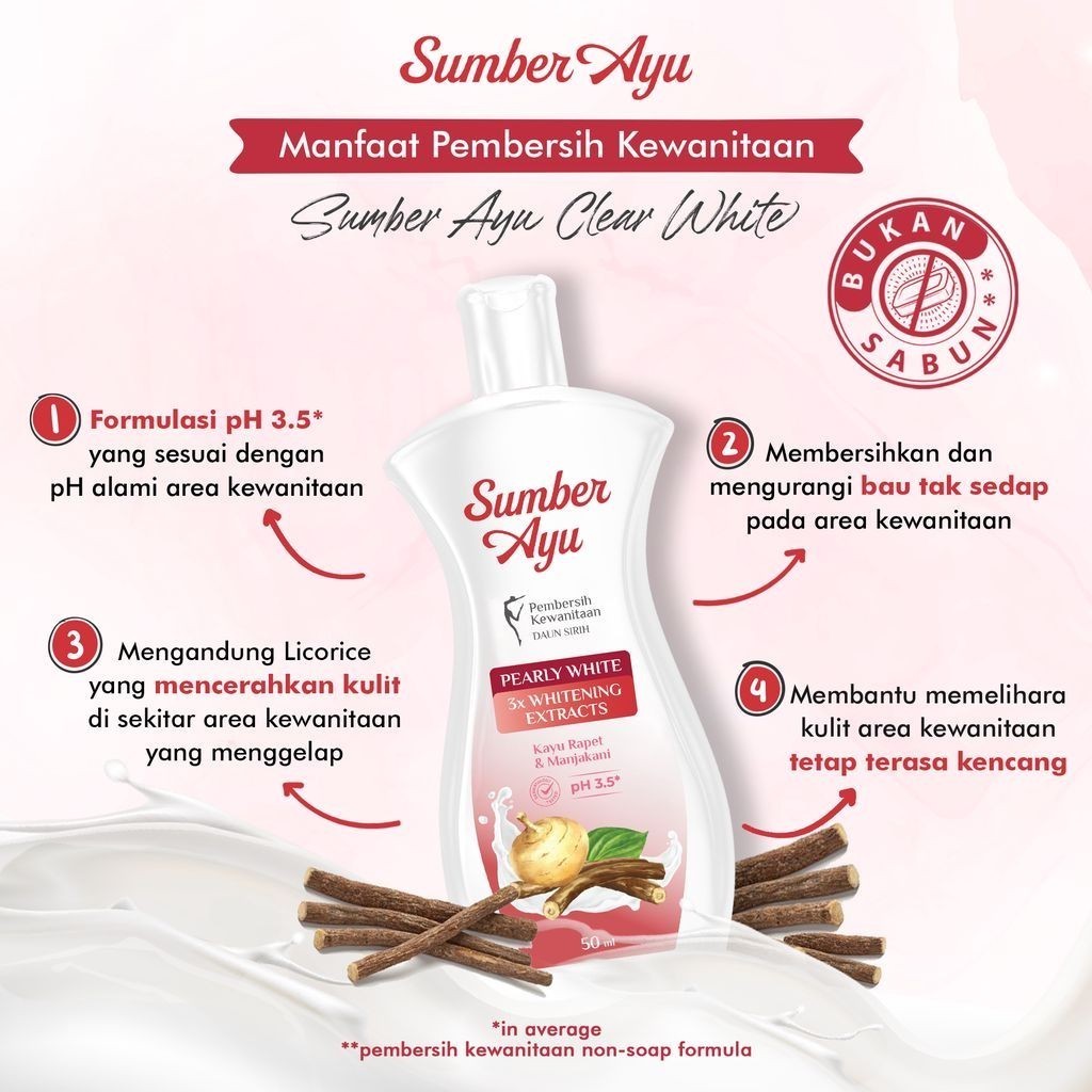 Sumber Ayu Feminine Wash Pearly White 50ML