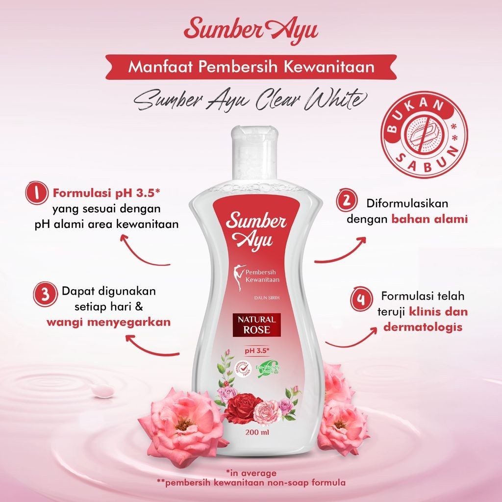 Sumber Ayu Feminine Wash Natural Rose 200ML