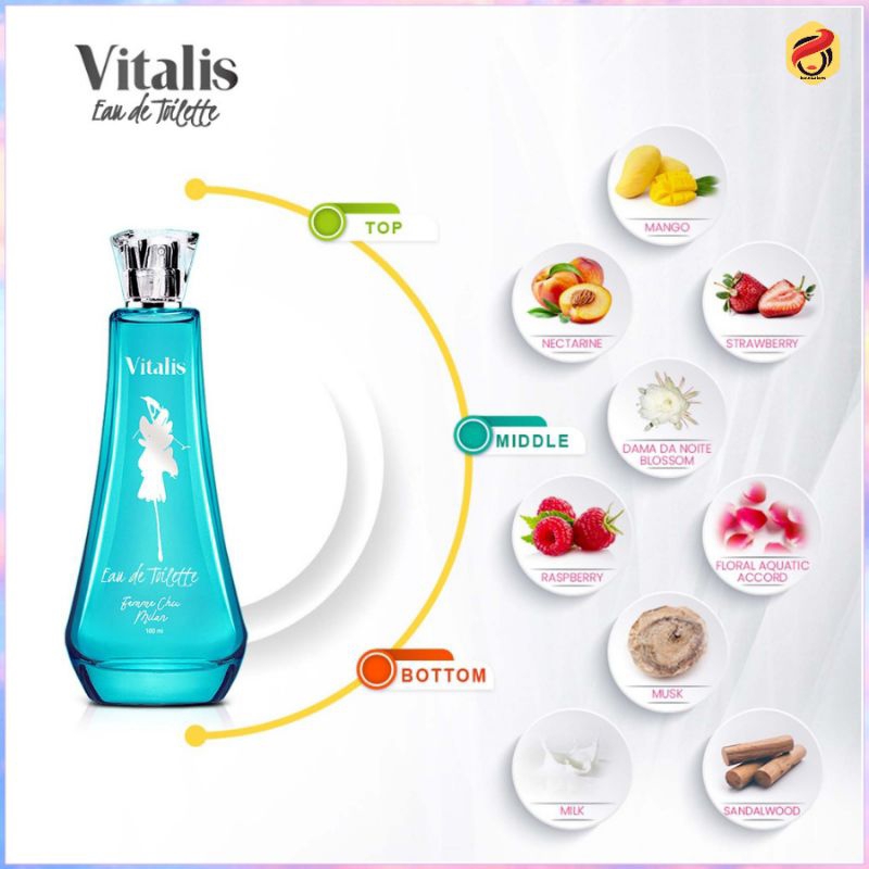 Vitalis Eau De Toilette Parfum Femme Chic Milan 100ML