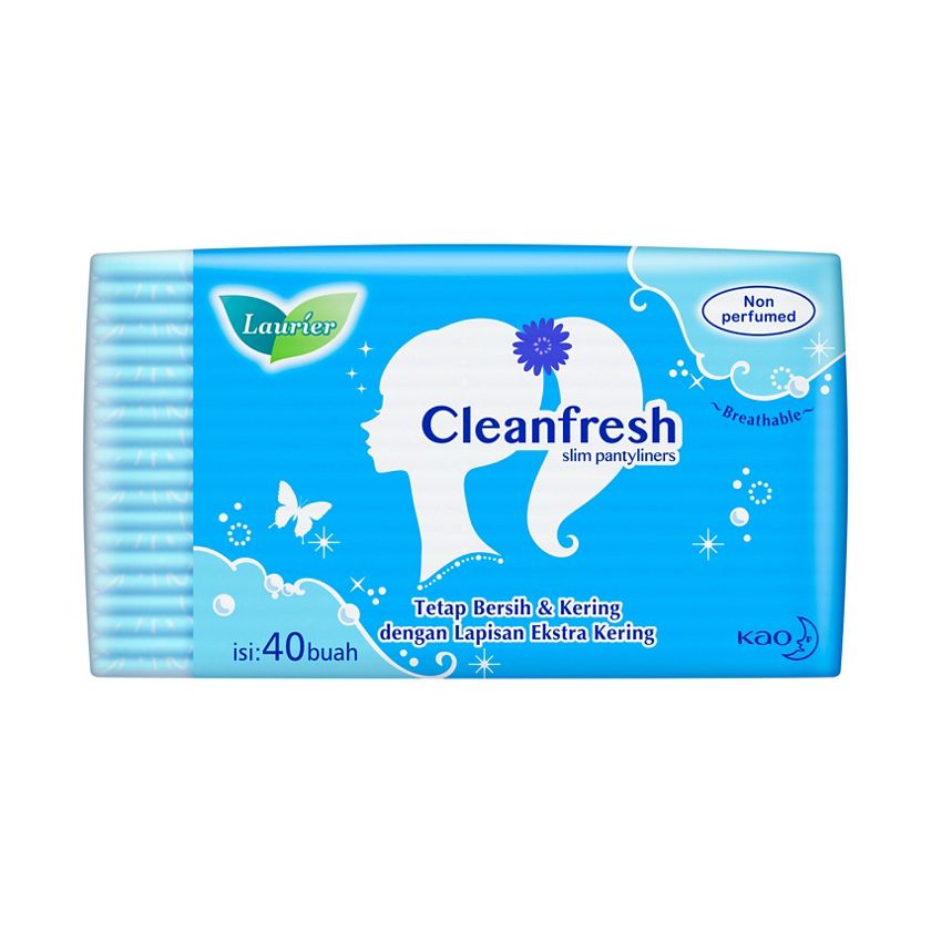 Laurier Cleanfresh Slim Pantyliners Non Perfumed 40PCS