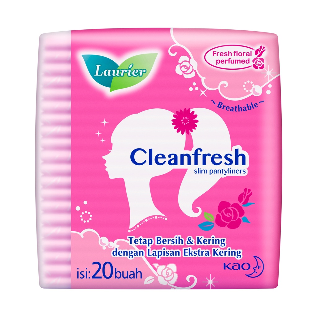 Laurier Cleanfresh Slim Pantyliners Fresh Floral Perfumed 20PCS