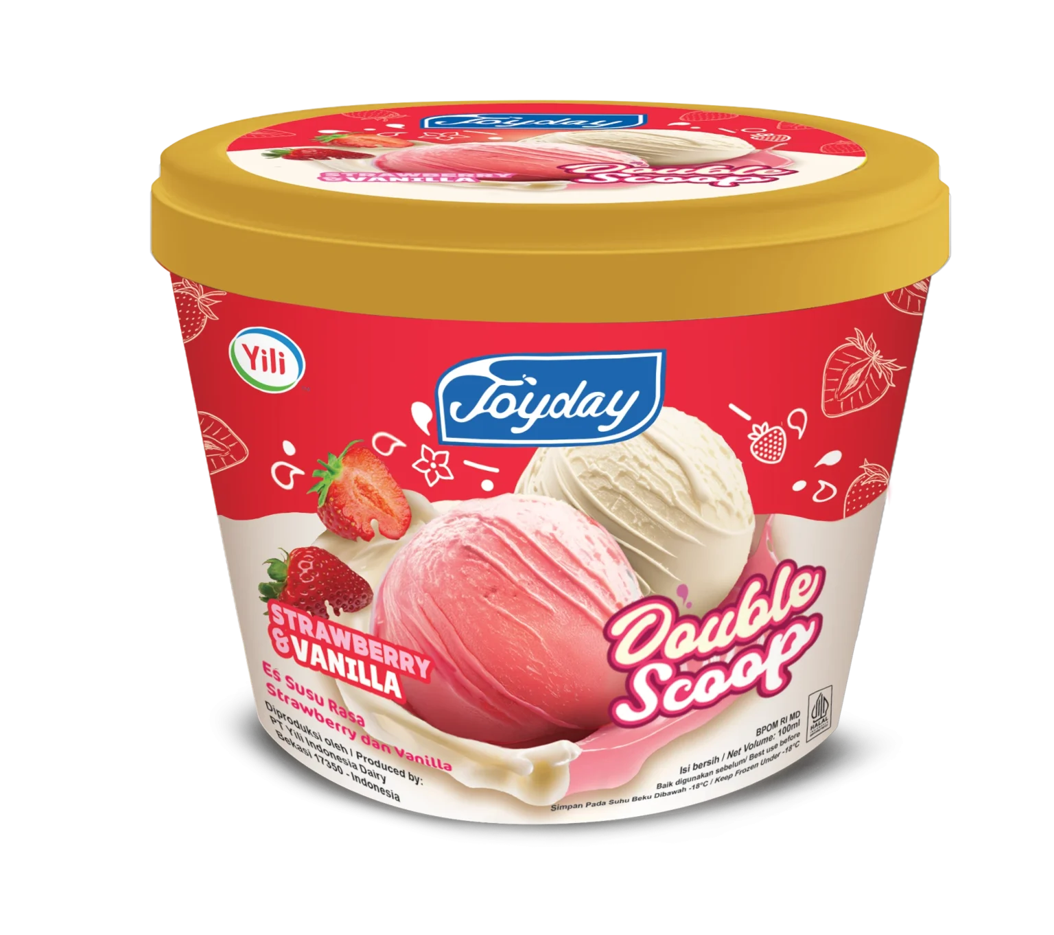 Joyday Double Scoop Strawberry & Vanilla 100ML
