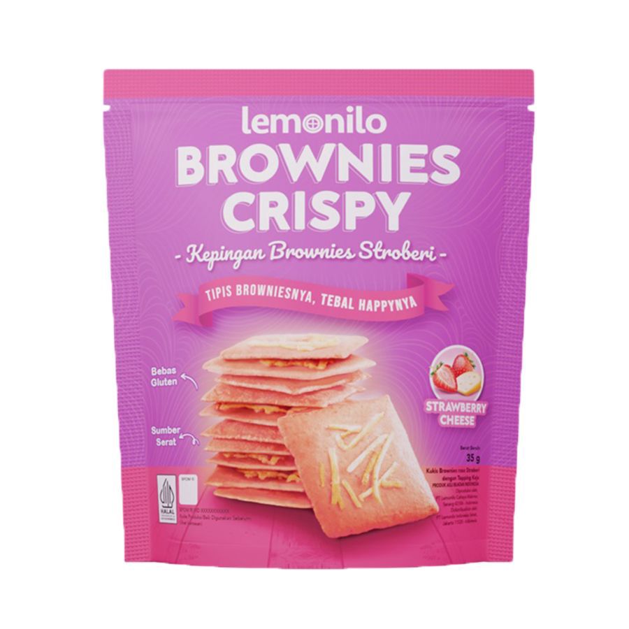Lemonilo Brownies Crispy Strawberry Cheese 33GR