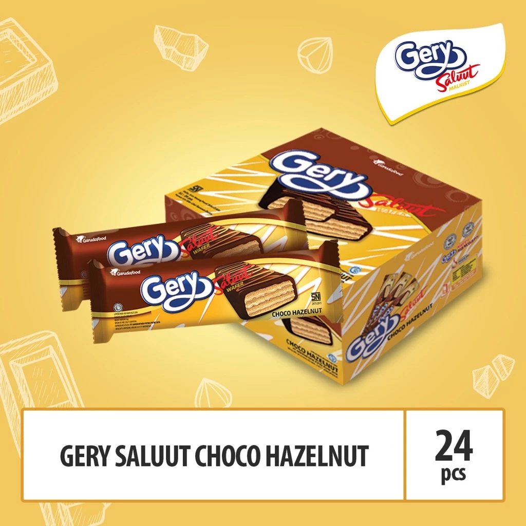 Gery Saluut Wafer Choco Hazelnut 24X6GR