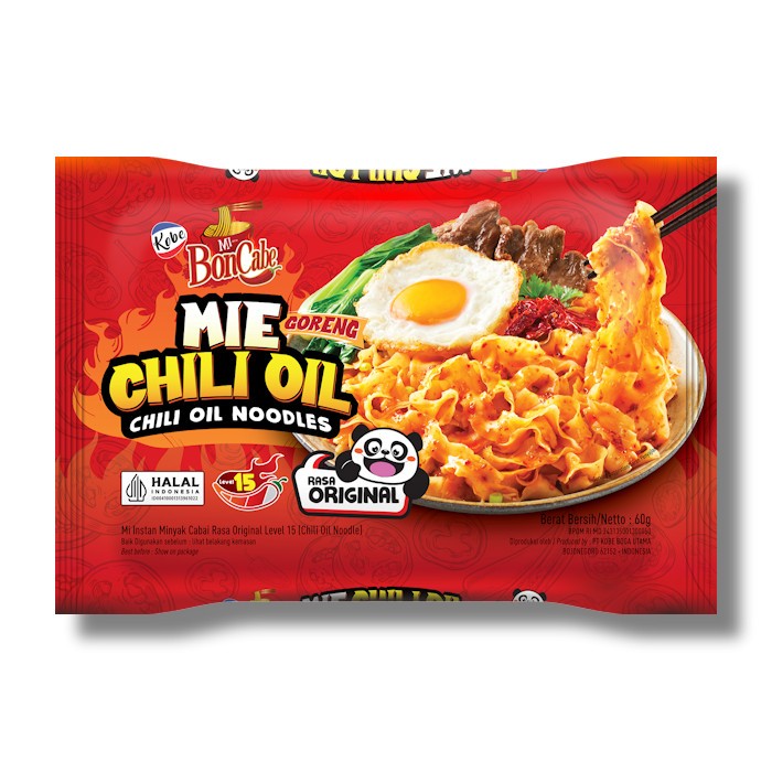 Kobe BonCabe Mie Chili Oil Original Level 15 60GR